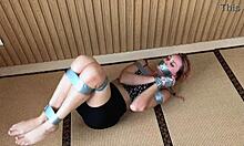 omg my horny girlfriend's tied up gettin punished with vibrator in garage... so hot!