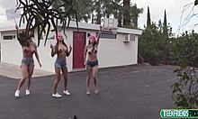 Maddy May Frees Nipples with Christina Savoy Ella Reese