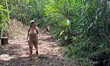 Ranger Bursts Cum on Savannah Watson's Huge Tits Outdoors