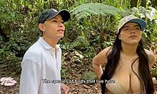 Ranger Bursts Cum on Savannah Watson's Huge Tits Outdoors