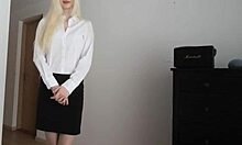 whoa classy shina ryen 😍 rips pantyhose for boss's monster cock pounding!
