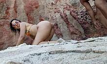 Yuri gaucho, your blonde married ass worships this fat cock bareback on the beach till anal creampie explosion without condom