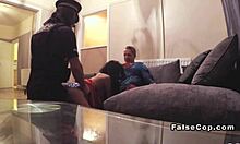 fake cop sneaks in to bang horny couple at work pov