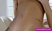 sexy busty blonde milf clara trinity seduced by kendra james licks her shaved teen cunt on sofa