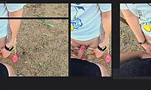 Step mom catches him stroking and strokes him off to quick hot cumshot