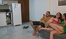 naughty wife learns dirty dance from horny friend erection rising