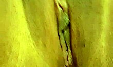 Horny young BBW latina masturbates wet juicy pussy fingering with chocolate