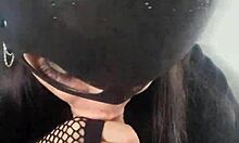 Debora Prado's Sloppy Deepthroat Handjob on Monster Cock!