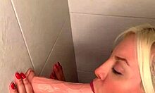 Blondie Shakes Huge Ass In Shower Dildo Play Doggy Cowgirl And Epic Blowjob