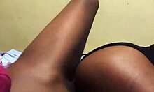 skinny ebony teen ripped clothes bent over doggystyle cum covered pussy