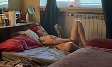 my horny redhead girlfriend's hairy pussy gets fingered then doggystyle pounded hard