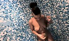 Risky Underwater Public Sex in Swimming Pool with Bent Over Doggystyle Thrusts