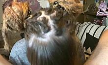 Cute Nerdy Girl Deepthroats Big Dick with Sloppy Skills