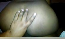 curvy black woman sinks her thick ass onto throbbing cock deeply