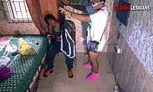 horny olosho lesbians tease new clothes then seduce into wet girl-on-girl play??