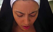 Freira's Big Tight Pussy Squirts on Monster Vibrator Rough!