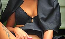 Freira's Big Tight Pussy Squirts on Monster Vibrator Rough!