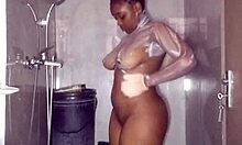 naughty african teen bucket bathes perky tits bts! 🛁🍈🔥