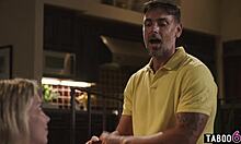 Hey, stepdad snags his teen stepdaughter and her bisexual friend for fun