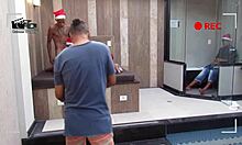 Backstage Christmas Scene Filming Rubens Badaro Wallif Santos