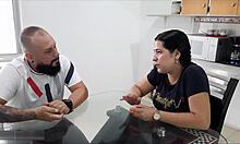 helping my horny stepmom sell erotic oils ends with me fucking her hard