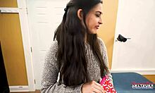 Take this dick deep, busty brunette—now bend over for doggystyle pounding!