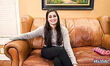 Take this dick deep, busty brunette—now bend over for doggystyle pounding!