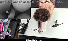 allie addison hauled back for intense office cavity search after lifting