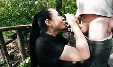 Hey check out my pro blowjob skills in the wild forest