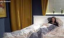 wet puffy pussy teases slow with dildo 😏 sensual solo play