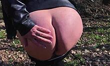 Intense Wife Masturbation While Hubby Jerks Off Outdoors in Nature