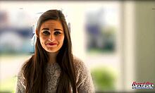 Take this dick deep, busty brunette—now bend over for doggystyle pounding!