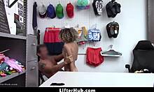 allie addison hauled back for intense office cavity search after lifting