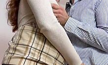 i crave my bosses cock during sensual office foreplay in tight black pantyhose