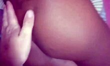 black girl sensually touched by white man 😍 shows juicy tight pussy 💦🔥