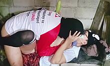 Stuff That Big Cucumber Deep in My Pussy! Employee Begs for Cum Inside Her Dripping Hole Now!