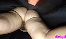 Thick PAWG Latina Squats Hairy Pussy Hard on Your Face Upskirt