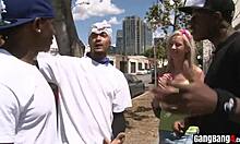 Busty Braces Teen Takes BBC Gangbang Double Penetration