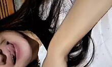 Curvy Colombian neighbor brunette with big natural tits masturbates pussy using dildo compilation