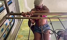 cute fat ebony slides monster black cock deep in juicy pussy for hardcore quickie pounding