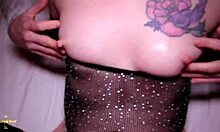 Strap-on pounds redhead skinny girl's big ass pussy rough