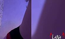 She gives busty handjob blowjob in stockings while vibrator buzzes her wet pussy