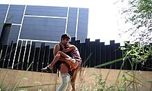 Slutty Amateur Bent Over Doggystyle Sucks Monster Cock Swallows Cum in Public Woods Adventure