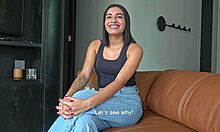 i'm this thick brazilian teen with massive tits getting my pussy destroyed in lingerie shoot