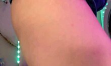 fat teen bbw pussy stretched by huge dildo to squirting orgasm and cum mess