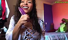 Hot Brunette Sucks Smokes Masturbates Lingerie