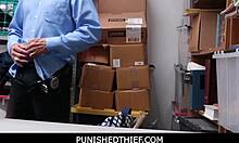 Obedient teen shoplifter penelope reed fucked roughly by dirty lp officer in garage