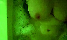 Curvy Tattoo Babe Orgasms in Bathtub Shower Vibe Play