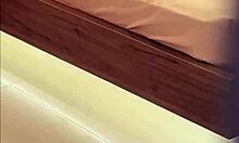 curvy madrastra's huge ass shakes wildly as i drain every drop behind her back