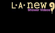 chatty elegant blonde teen steps out of shower for pov massage tease